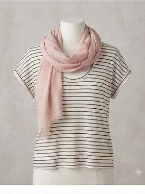 Frame Classic Striped Short Sleeve Tee size large.